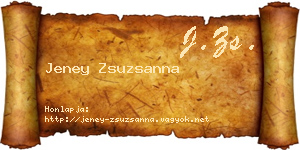 Jeney Zsuzsanna névjegykártya